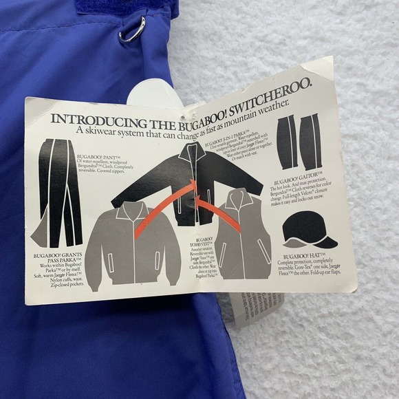 VTG Columbia Snow Pants Womens Small S Bugaboo Bergundtal‎ Cloth Side Zip NWT - Picture 6 of 15
